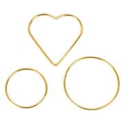 Anelli in Metallo Oro per Bomboniere Cerchi Portaconfetti Tondi e Cuore