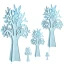 albero della vita tableau e segnatavolo legno grande CELESTE AZZURRO per battesimo BIMBO
