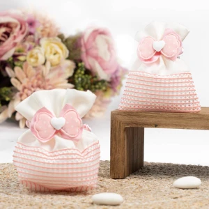 Bomboniere Battesimo e Nascita Bimba 2026 Linea Papillon Sacchettino Piatto Portaconfetti