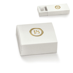 Scatolina portaconfetti Standard 18° Compleanno stile ceralacca con numero 18