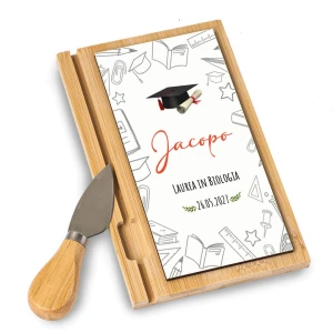 Bomboniere Laurea Tocco Personalizzate Tagliere con coltellino