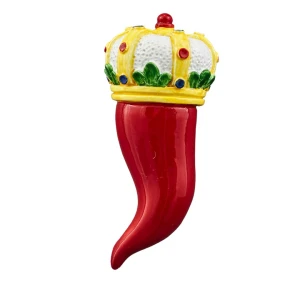 Bomboniere 2027 Magnete Cornetto portafortuna rosso con corona