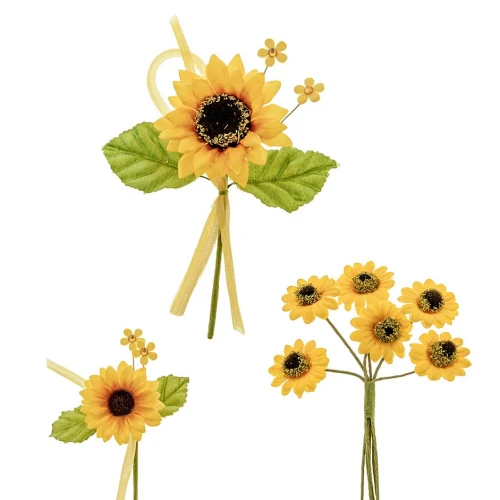 Girasoli Fiori Decorativi per Confezionamento delle bomboniere