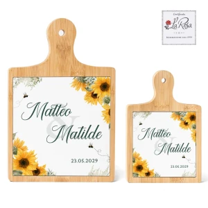 Bomboniere Tema Girasole Personalizzate Tagliere in legno