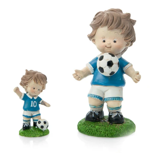 Bomboniera Bimbo Calciatore Celeste