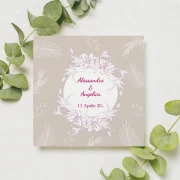 Partecipazioni Nozze Originale con fiori Rosa - Piave