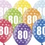 palloncini numero 80 anni compleanno colorati 6 pezzi