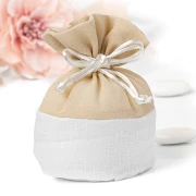 Sacchettino Portaconfetti avorio e beige in Offerta