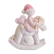 Bomboniere Battesimo Bimba Salvadanaio Cavallino a Dondolo in Offerta