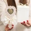 Bomboniere 2027 Specchio a forma di cuore con glitter