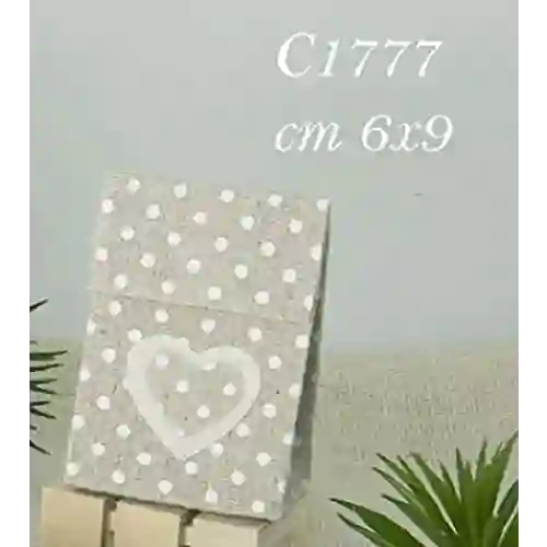 ULTIMI 24 PEZZI bustina portaconfetti shabby chic in juta a pois 6x9 cm PREZZO PER TUTTI