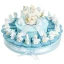 Torta Bomboniere da 20 Fette con Unicorno celeste