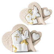 Bomboniere Cresima Linea Petrus 2026 Icona cappello e bastone a forma di doppio cuore