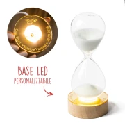 Bomboniere 2026 Matrimonio Clessidra con base LED personalizzabile