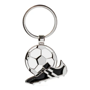 portachiavi calciatore scarpa da calcio e pallone attaccati