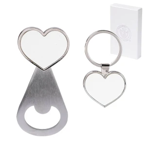 Bomboniere 2026 Linea Velo Set Apribottiglia e Portachiavi Cuore
