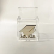 Ultimi 47 pezzi Scatolina Portaconfetti Laurea in plexiglass