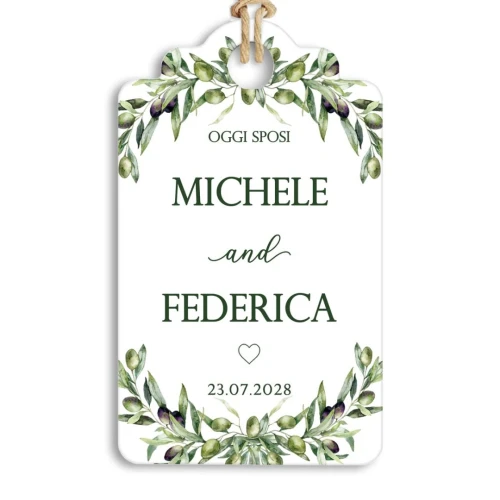 Tag Tema Ulivo Personalizzabile