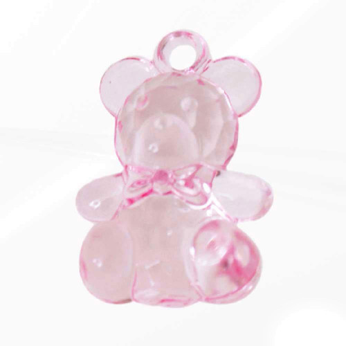 Ciondolo  orso pendaglio rosa per bomboniere di una femmina