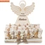 Torta bomboniere con Angeli magnete beige personalizzabile