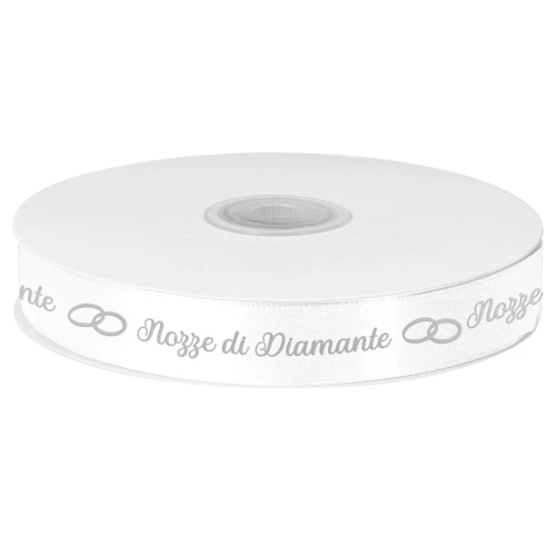 rotolo nastro \"Nozze di Diamante\" 15 mm x 10 mt