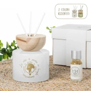 ⚡ OFFERTISSIMA Bomboniere Profumatore Linea Le Monde in vetro e legno con mondo