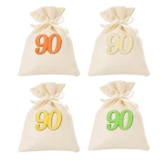 Bomboniere 90 Anni compleanno sacchetti portaconfetti