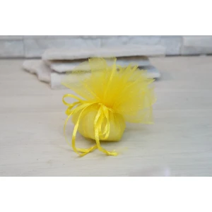 Ultimi 25 pezzi Tulle per Bomboniere Fai-Da-Te con tirante GIALLO