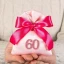 Sacchetto 60 Sessantesimo Compleanno con Numero 60 Glitter