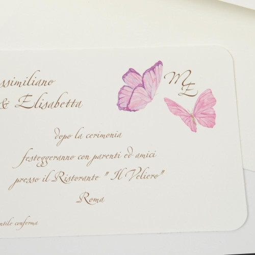 Partecipazione Matrimonio Originale Barattolo con farfalle - Valencia