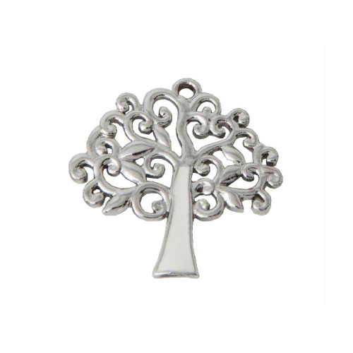 ciondolo albero della vita per bomboniere in colore argento e bianco in metallo