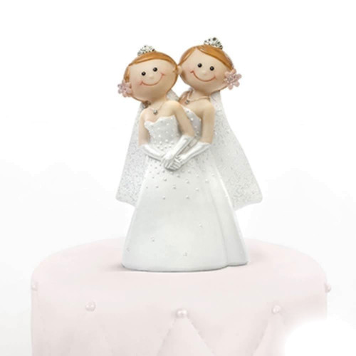 cake topper sposi gay donna donna per centro torta matrimonio