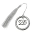 Ciondolo Applicazione Cerchio 25° Anniversario con Nappina Argento