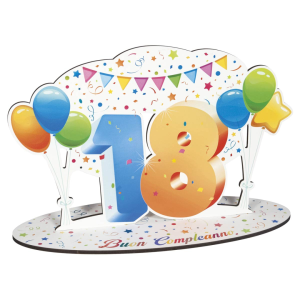 Decorazione da tavolo per 18° Diciottesimo compleanno colorata