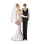 Cake Topper Matrimonio Sposi abbracciati dettagli bianchi e neri