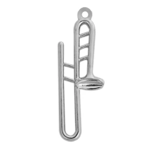 Ciondolo Trombone in metallo per bomboniere