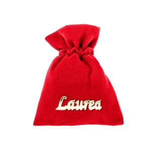 Bomboniere Laurea 2026 Linea Flash, Sacchettino Piatto Standard portaconfetti con applicazione