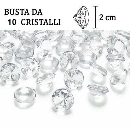 busta 10 cristalli grandi per decorazione