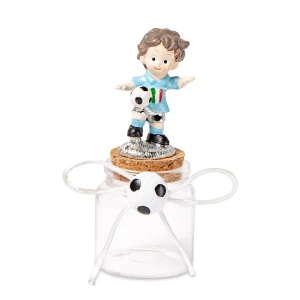 Bomboniere 2026 Linea Mondiale Barattolino Portaconfetti Calciatori italia in resina