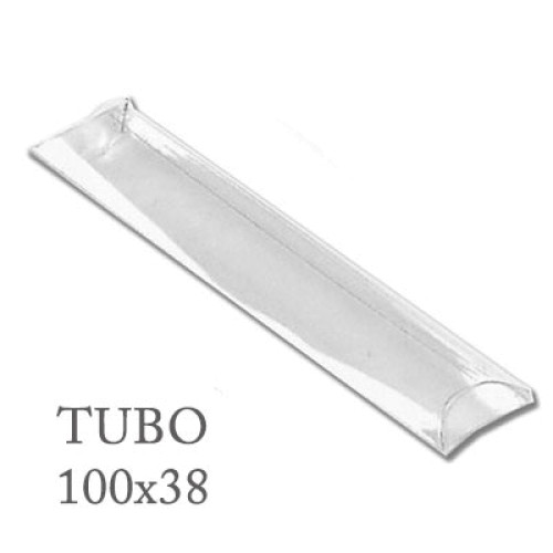 Scatoline trasparenti a TUBO in PVC mm. 100x48