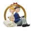 cake topper SIMPATICO sposo e sposa seduti nella fede 