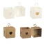 scatoline porta confetti bianche marroni con cordino shabby chic matrimonio 