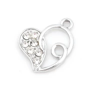 Ciondolo cuore intrecciato con strass per Bomboniere Chic
