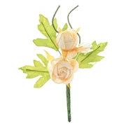 Rametto Fiore doppia rosa avorio Offerta stock