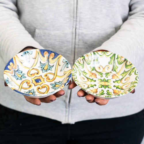 Bomboniere originali ed economiche Piattini in Ceramica con maioliche