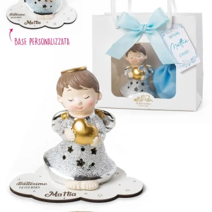⚡OFFERTISSIMA Bomboniere  Linea Coeur Angeli argentati con cuore oro personalizzabili