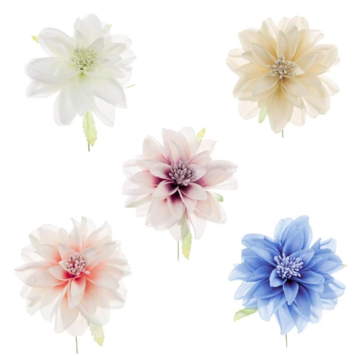 Fiore Dalia in tessuto per Bomboniere fai da te diam. 9 cm