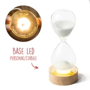 Bomboniere 2027 Santa Cresima Clessidra con base LED personalizzabile