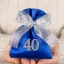 Sacchetto 40 Quarantesimo Compleanno con Numero 40 Glitter