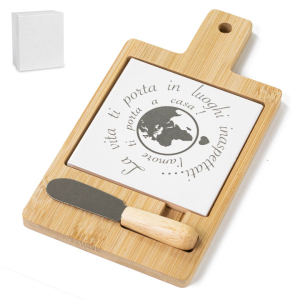 Bomboniere Set Formaggio Standard con con decoro e frase